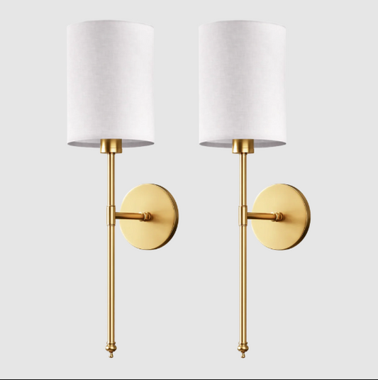 WIRELESS CYLINDRICAL WALL SCONCES (SET OF 2)